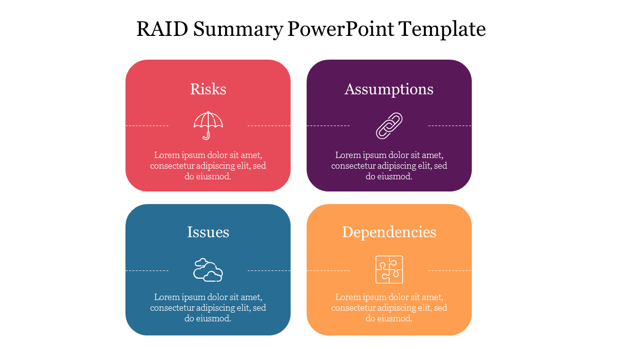 RAID Summary PowerPoint Template